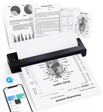 TATTMUSE A28U Portable Printer Wireless Inkless Thermal for Travel 8.5 x 11 |... picture