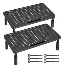 BONTEC Adjustable Metal Laptop Stand, Black, 14.5x9.1in, Cable Management, Pen … picture