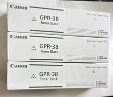 Lot Of 3 - Genuine Canon GPR-38 Black Toner Cartridge 3766B003AA 6055 6255 6980 picture