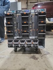 Dell PowerEdge M1000E 16x Slot Blade Server w/ 9x Fans 6x Power Supply & Cards picture