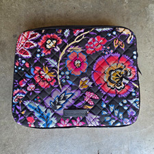 Vera Bradley Padded Floral Quilted Cotton 10.5x 8.5in Laptop Sleeve Case Zip picture