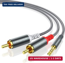 RCA to 3.5mm AUX Cable, 6.6 Feet 3.5 mm 1/8 to RCA 2-Male Headphone Jack Adap... picture