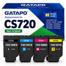 Toner Cartridge 74C10K0 Black 4PK Compatible Lexmark CS720 CS720dte CS725 CX725 picture