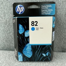 NEW Genuine Hp 82 Ink Cartridge Cyan CH566A Original EXP. 07-2020 picture