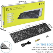 TIETI K01R 2.4G Slim Compact Wireless Keyboard w/ Numeric Keypad picture