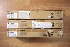 3 Genuine Sharp MX-M2630,M2651,M3050,M3051 Black Toners MX560NT, MX-560NT picture