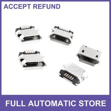 5Pcs Micro USB Type B Female Socket 180° 5 Pins SMT Soldering Jack picture