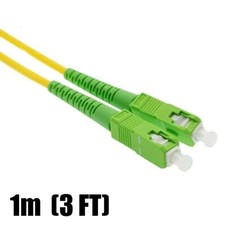 1M 3FT SC/APC to SC/APC Fiber Optic Simplex Single-Mode OFNR Optical Patch Cable picture