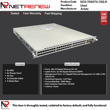 Arista DCS-7050TX-72Q-R 48x 10GB 6x 40Gbe QSFP+ Switch picture