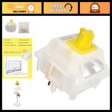 90PCS Pre-Lubed Milky Yellow Linear Keyboard Switches - 5 Pin for MX Mechanical picture