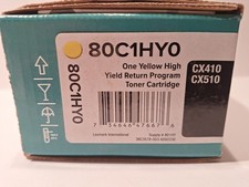 Lexmark 80C1HY0 High-Yield Toner, 3000 Page-Yield, Yellow. New.  picture