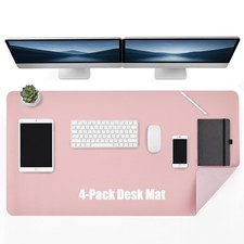 4-Pack Large Leather Desk Mat 90x40cm – High Quality Waterproof Office Desk Pad picture