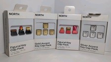 Lot Of 4 New North Key Pack Computer Keyboard Caps Silver Fast Food Camping Gold picture