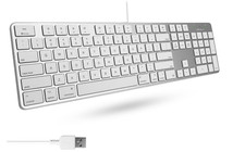 Macally Ultra-Slim prem  Wired Keyboard with Number Keypad for Apple Mac picture