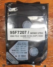 95F7207 / 56F8851 IBM PS/2 160MB SCSI HDD 50-PIN TESTED WDS-3160 picture