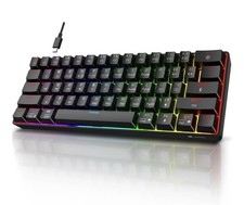 KOORUI MK061 61-Key Mechanical Gaming Keyboard RGB Backlit Red Switch Mini NEW picture