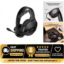 HyperX Cloud Jet Wireless Gaming Headset 2.4GHz Bluetooth 5.3 PC PS5 Black picture