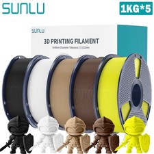 SUNLU 5x1KG PLA/PLA+2.0/SILK/PETG/ABS/TPU 3D Printer Filament 1.75mm 1KG/Spool picture