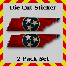 2-Pack, Tennessee State Flag Stickers Waterproof Decal - Water Bottles & Laptops picture