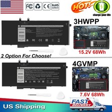 ✅4GVMP/3HWPP Battery For Dell Latitude 5401 5501 5411 5400 5500 5410 5510-2 Type picture