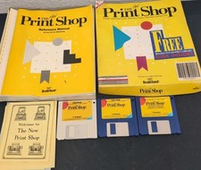 1989 The New Print Shop IBM Tandy (3) -3.5 Disks Software Broderbund picture