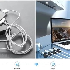 Silicone Cable Clips Phone Cord Holder USB Charger Wire Organizer Self-Adhesive picture