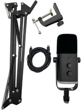 FIFINE AM8T RGB Gaming Microphone + Boom Arm Stand - USB/XLR - Black - USED READ picture