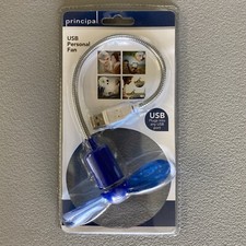 Dark Blue USB Personal Flexible Mini Cooler Fan by Principal, USB 1.1 or 2.0 picture