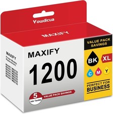 PGI-1200XL Ink Cartridges 5-Pack [BCMY w/ 2 black] [Compatible With Canon] BN picture