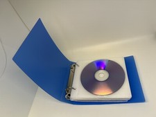 2 PCS NEW Two Metal Ring Binder CD DVD Album,Blue, White Double Sleeve, FBB-0102 picture