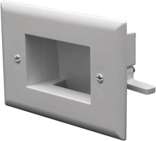 Sleek Recessed Cable Wall Plate - Quick Install for Clean Home Aesthetics picture
