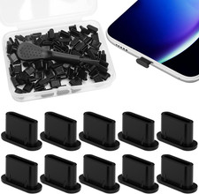100 Pcs USB C Dust Plugs,Port Cleaner with Brush for Phones picture