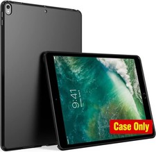 Black Silicone Protective Cover for 10.5 inch iPad - Slim Soft Skin Case picture