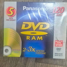 Panasonic DVD-RAM 120 Min 2-3x Anti-Scratch Coating 5-Pack LM-AF120LU5 picture