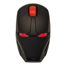 Iron Man M8 Wireless Gaming Mouse 2.4GHz 1600 DPI + Marvel Helmet Keychain picture