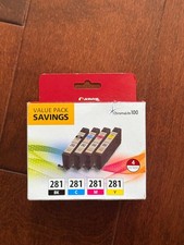 Genuine Canon 281 Value Pack Black Cyan Magenta Yellow Ink Cartridges 4 Pack picture
