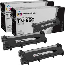 LD 2pk Comp Black Laser Cartridge for Brother Toner TN660 L2700DW MFC-2705DW picture