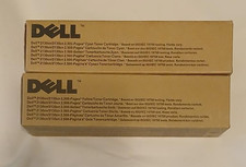 New Sealed Genuine Dell 2130CN Cyan & Yellow Toners FM065 FM066 2500 Pages OEM picture
