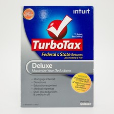 Intuit TurboTax Deluxe Federal & State 2012 Tax Software Windows Mac CD Disc picture