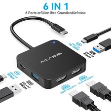 Acasis 6 in 1 4K USB C Hub Multiport Adapter for MacBook Pro/Air picture