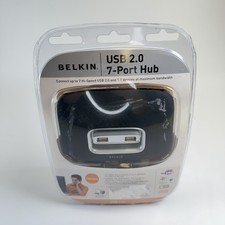 Belkin USB 2.0 7-Port Hub (F5U237v1) - High-Speed Data Transfer - Brand New picture