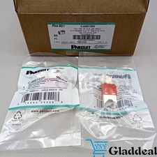 50PCS New GENUINE Panduit CJ688TGRD Mini-Com TX6 Plus Jack Module Red picture