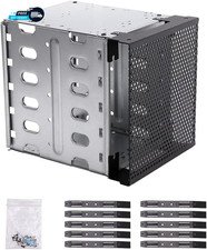 Stainless Steel Hard Drive Cage  5.25  to 5X 3.5  SAS SATA HDD Cage for Computer picture