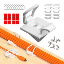 [Made in the UK] 10-Pack Adjustable Elastic Adhesive Cable Clips, Wire Managemen picture