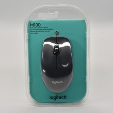 Logitech M100 full-size corded mouse picture