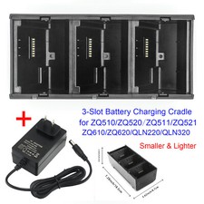 US 3-Slot Battery Charging Cradle + Adapter power supply for Zebra ZQ510 ZQ520 picture