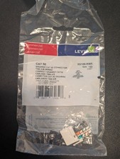 LEVITON CAT 5E 5G108-RW5 GIGAMAX CONNECTOR 8/PKG picture