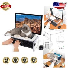 Clear Keyboard Cover, Cat Proof Acrylic Riser, 20