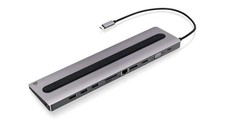 IOGEAR USB-C 8-Port Low Profile Docking Station Open Box GUD3C02B picture