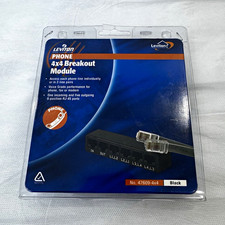 Leviton 47609-4X4 Phone 4x4 Breakout Module Black RJ-45 Pass-Through picture